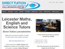 Tablet Screenshot of direct-tuition.com